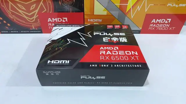 Alt view image 7 of 7 - SAPPHIRE Tech PULSE Radeon RX 6500 XT Video Card,  11314-01-20G,oc, Graphics card, 2825 MHz, 4GB, 64-bit, GDDR6, 18 Gbps, RDNA 2