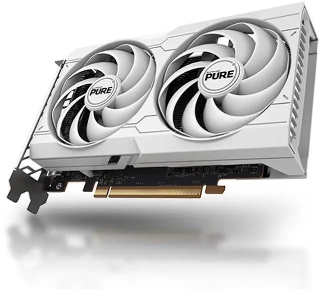 Alt view image 2 of 7 - SAPPHIRE Tech PURE Radeon RX 6600 8G D6 Graphics Card, 2491 MHz , 8GB, 128 bit, GDDR6, 14 Gbps ,RDNA 2 Architecture, PCI-Express 4.0 x8, 1080P, 140W (Board Power), White