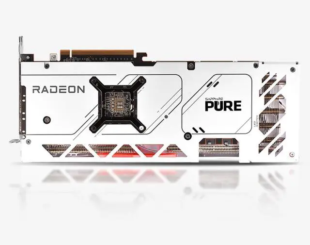 Alt view image 5 of 7 - SAPPHIRE Tech PURE  RX 7800 XT 16G D6 OC Gaming Graphics Card, AMD RDNA 3, 19.5 Gbps, PCIe 4.0, 16GB GDDR6, HDMI 4K, DisplayPort 2.1a, 256 bit, High TG Copper PCB, Digital Power Design, WHITE