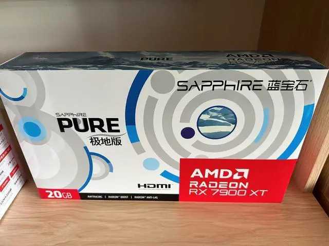 Alt view image 7 of 7 - SAPPHIRE Tech PURE  Radeon RX 7900 XT 20GB OC Gaming Graphics Card,  RDNA 3, 20 Gbps, PCIe 4.0, GDDR6, HDMI 4K, DisplayPort 2.1a, Dual Ball Bearing Fans, Digital Power Design, WHITE