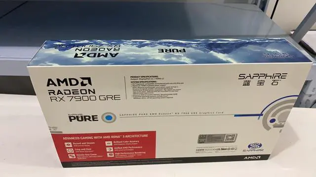 Alt view image 7 of 7 - SAPPHIRE Tech PURE RX7900 GRE 16G D6 OC Gaming Graphics Card, (PCIe 4.0, 16GB GDDR6, HDMI 4K, DisplayPort 2.1a, video card, High TG Copper PCB, Digital Power Design), WHITE