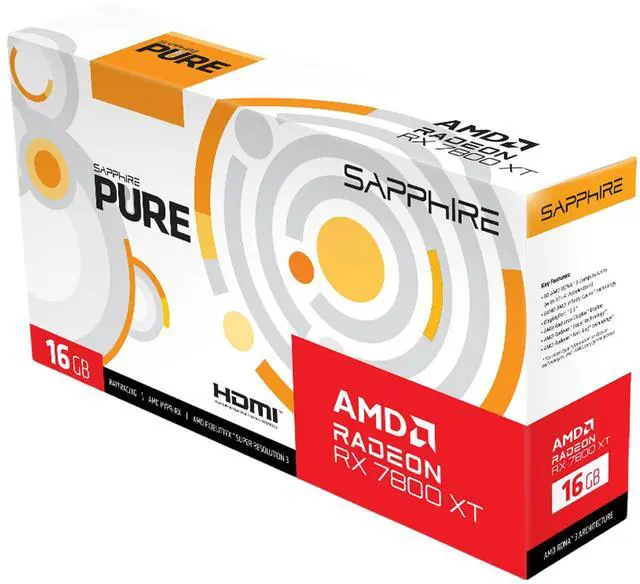 Alt view image 4 of 7 - SAPPHIRE Tech GPU+Motherboard Combo, PURE AMD Radeon RX 7800 XT 16GB pure OC graphics card + NiTRO+ B650M WIFI AM5 Motherboard ( WiFi 6),GPU +motherboard 2-piece set
