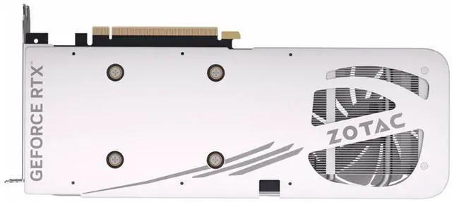 Alt view image 3 of 7 - ZOTAC GeForce 4070-12GD6X Moon White OC Graphics Card, Gaming, AI Design, Video Editing, 3D Rendering, 3 x DP, 1 x HDMI, 12GB GDDR6X, 192-bit, Express 4.0 16x, 2490MHz, 21 Gbps