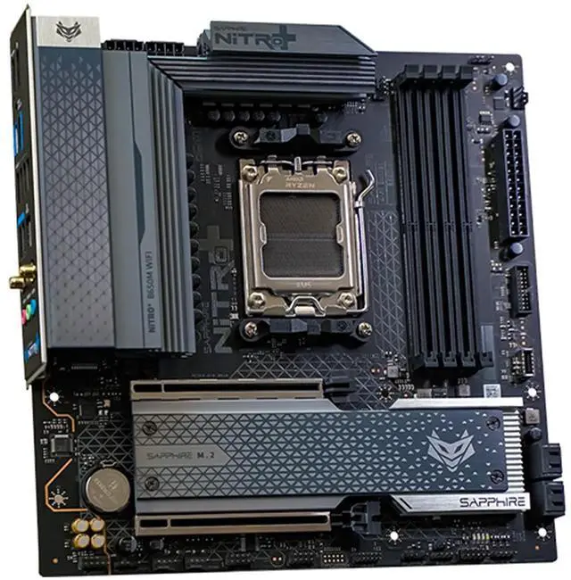 Alt view image 4 of 7 - Sapphire Tech NITRO+ B650M WIFI Motherboard, Desktop Motherboard,  for AMD Razorback 9000/8000/7000 series processor, WIFI6+Bluetooth 5, A.M.D B650, AM5, 1*PCIE5.0x16,1*PCIE4.0x4, 1*HDMI, 1*DP