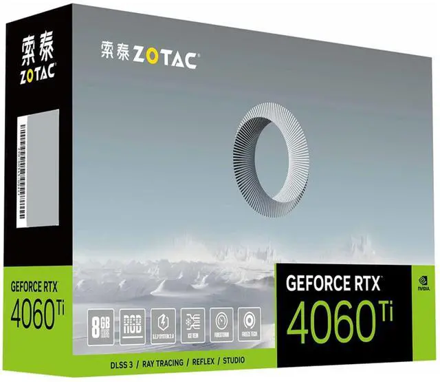 Alt view image 5 of 7 - ZOTAC GeForce RTX 4060Ti-8GB Moon White OC Graphics Card, Gaming, AI Design, Video Editing, 3D Rendering, 3 x DP, 1 x HDMI, 8GB GDDR6, 128-bit, Express 4.0 8x, 2565 MHz, 18 Gbps