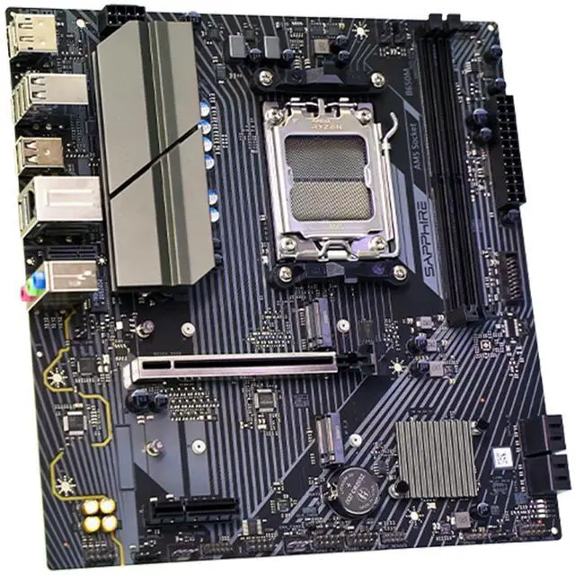 Alt view image 2 of 7 - Sapphire Tech Pulse B650M E Motherboard, Desktop PC Motherboard, for AMD Razor 9000/8000/7000 Series Processors, Wired Networking, AMD B650, AM5, 1x PCIE 5.0/1x PCIE 4.0, 1*HDMI, 1*DP