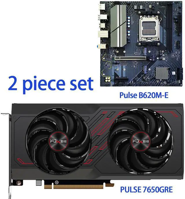 Main image of SAPPHIRE Tech GPU+Motherboard Combo, PULSE A.M.D Radeon RX 7650 GRE 8GB Pulse OC  graphics card + PULSE B620M-E AM5 Motherboard ,GPU +motherboard 2-piece set