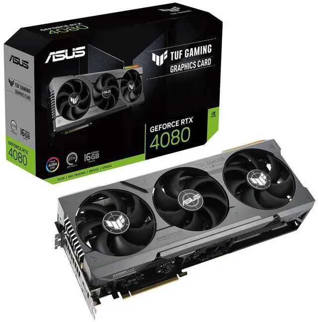 Main image of ASUS TUF Gaming GeForce RTX 4080 Gaming Graphics Card (PCIe 4.0, 16GB GDDR6X, HDMI 2.1a, DisplayPort 1.4a) TUF-RTX4080-16G-GAMING, Refurbish card