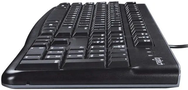 Alt view image 2 of 7 - Logitech K120 Wired Keyboard,  Office/ Laptop /Membrane Keyboard, Plug and Play USB ,10 million knocks, Status Indicator, Deep Profile,Splash-proof design, for Windows 10,11 or later,  BLACK