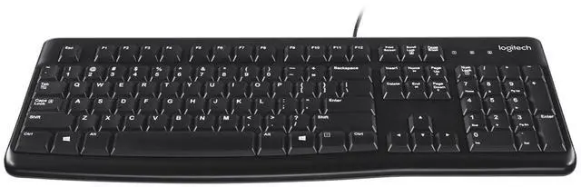 Alt view image 4 of 7 - Logitech K120 Wired Keyboard,  Office/ Laptop /Membrane Keyboard, Plug and Play USB ,10 million knocks, Status Indicator, Deep Profile,Splash-proof design, for Windows 10,11 or later,  BLACK