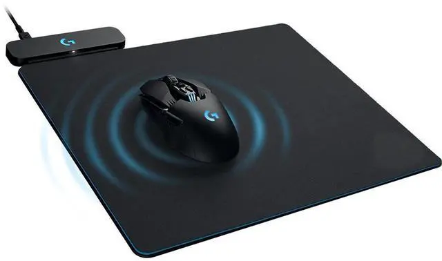 Alt view image 5 of 7 - Logitech Powerpaly 2 Wireless Rechargeable Mouse Pad, Performance Tracking Surface, Non-Slip Rubber Backing, Low Friction, Black
