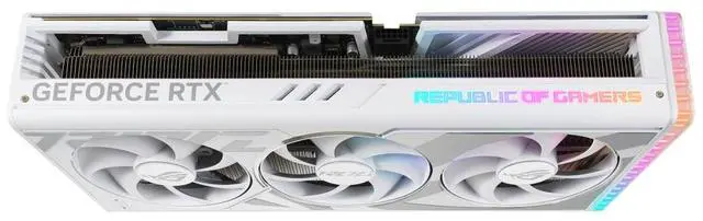 Alt view image 5 of 7 - ASUS ROG Strix GeForce RTX 4080 OC WHITE Edition Gaming Graphics Card (PCIe 4.0, 16GB GDDR6X, HDMI 2.1a, DisplayPort 1.4a) ROG-STRIX-RTX4080-O16G-WHITE Video Card