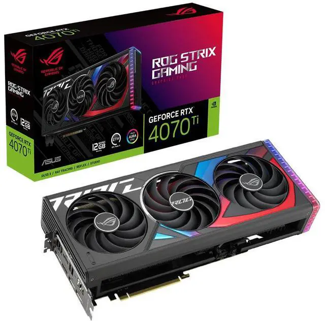 Main image of ASUS ROG Strix NVIDIA GeForce RTX 4070 Ti Gaming Graphics Card (PCIe 4.0, 12GB GDDR6X, HDMI 2.1a, DisplayPort 1.4a) ROG-STRIX-RTX4070TI-12G-GAMING