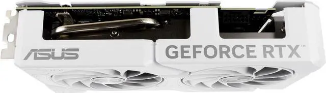 Alt view image 5 of 7 - ASUS Dual GeForce RTX 4070 SUPER EVO White OC Edition PCIE 4.0, 12GB GDDR6X, DLSS 3, HDMI 2.1a, DisplayPort 1.4a, WHITE Video Card DUAL-RTX4070S-O12G-EVO-WHITE