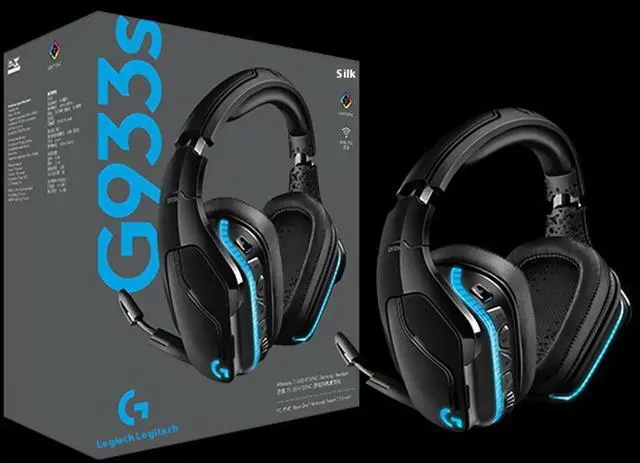 Alt view image 7 of 7 - Logitech G933S Artemis Spectrum  Wireless Gaming Headset, RGB 7.1 Dolby and DTS:X HeadphoneX Surround Sound Gaming Headset - PC, PS4, Xbox One, Switch, and Mobile Compatible - Advanced Audio Black