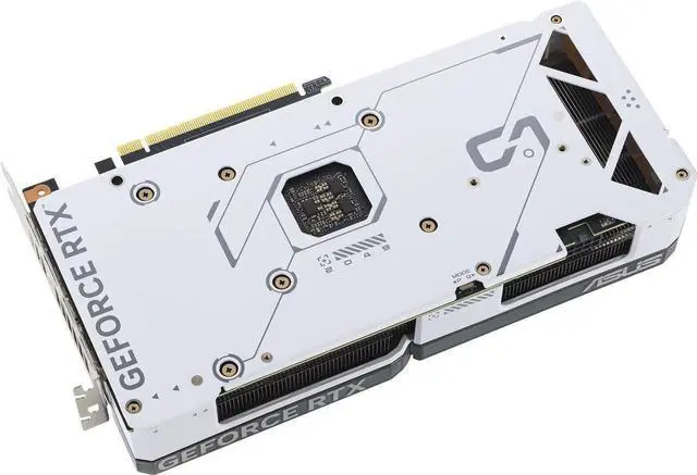 Alt view image 3 of 7 - ASUS Dual GeForce RTX 4070 White OC Edition 12GB GDDR6X (PCIe 4.0, 12GB GDDR6X, DLSS 3, HDMI 2.1, DisplayPort 1.4a, 2.56-slot design, Axial-tech fan design) DUAL-RTX4070-O12G-WHITE