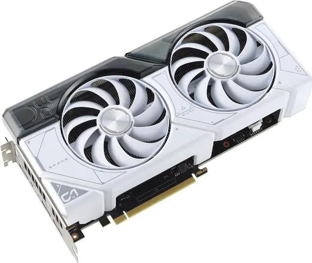 Alt view image 6 of 7 - ASUS Dual GeForce RTX 4070 White OC Edition 12GB GDDR6X (PCIe 4.0, 12GB GDDR6X, DLSS 3, HDMI 2.1, DisplayPort 1.4a, 2.56-slot design, Axial-tech fan design) DUAL-RTX4070-O12G-WHITE
