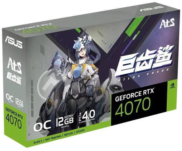 Alt view image 7 of 7 - ASUS ATS Gaming NVIDIA GeForce RTX 4070 OC Edition Gaming Graphics Card (PCIe 4.0, 12GB GDDR6X, HDMI 2.1, DisplayPort 1.4a) ATS-RTX4070-O12G-GAMING
