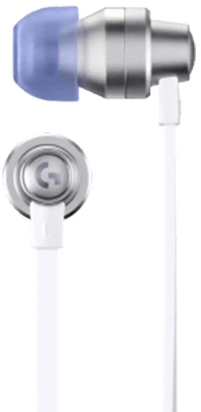 Alt view image 2 of 6 - Logitech G333 Wired VR Earphones for Oculus Quest 2 - Oculus Ready - Custom-length Cable and Straps - Dual Driver Audio Designed for Gaming - Durable Aluminum Housing - Low-Latency 3.5 mm Aux White