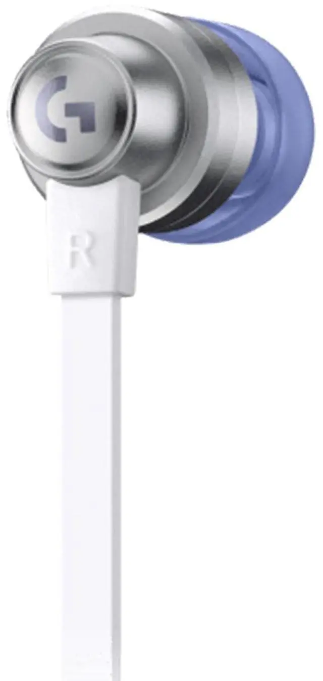 Alt view image 3 of 6 - Logitech G333 Wired VR Earphones for Oculus Quest 2 - Oculus Ready - Custom-length Cable and Straps - Dual Driver Audio Designed for Gaming - Durable Aluminum Housing - Low-Latency 3.5 mm Aux White