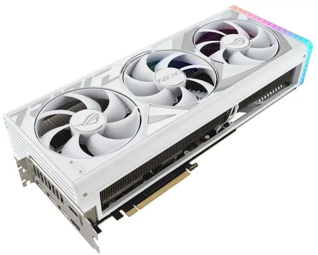 Alt view image 2 of 7 - ASUS ROG Strix GeForce RTX 4090 White OC Edition Gaming Graphics Card (PCIe 4.0, 24GB GDDR6X, HDMI 2.1a, DisplayPort 1.4a) ROG-STRIX-RTX4090-O24G-WHITE