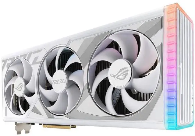 Alt view image 7 of 7 - ASUS ROG Strix GeForce RTX 4090 White OC Edition Gaming Graphics Card (PCIe 4.0, 24GB GDDR6X, HDMI 2.1a, DisplayPort 1.4a) ROG-STRIX-RTX4090-O24G-WHITE