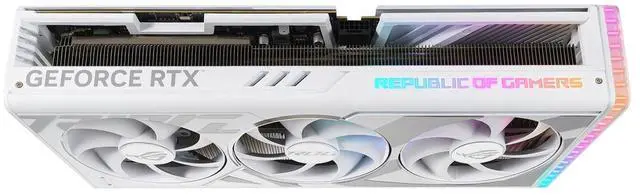 Alt view image 5 of 7 - ASUS ROG Strix GeForce RTX 4080 SUPER White OC Edition Gaming Graphics Card (PCIe 4.0, 16GB GDDR6X, DLSS 3, HDMI 2.1a, DisplayPort 1.4a, Vapor Chamber) ROG-STRIX-RTX4080S-O16G-WHITE