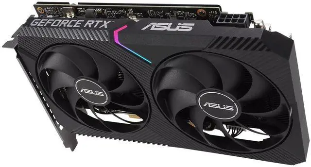 Alt view image 7 of 11 - ASUS Dual GeForce RTX 3060 Ti V2 MINI OC Edition 8GB GDDR6 PCI Express 4.0 Video Card DUAL-RTX3060TI-O8G-MINI-V2 (LHR)