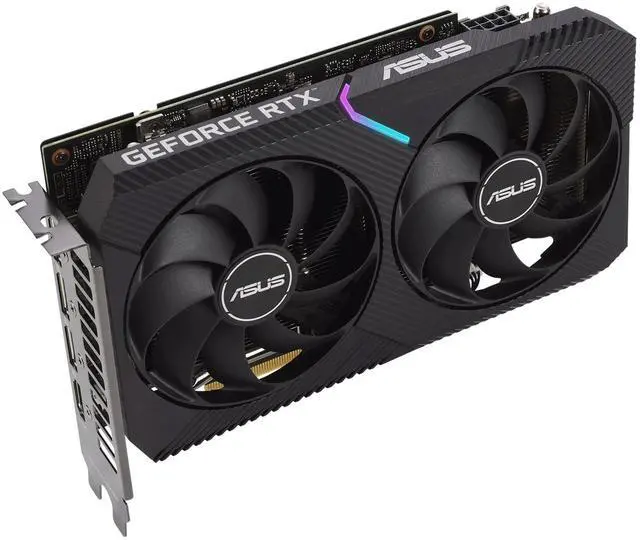 Alt view image 5 of 11 - ASUS Dual GeForce RTX 3060 Ti V2 MINI OC Edition 8GB GDDR6 PCI Express 4.0 Video Card DUAL-RTX3060TI-O8G-MINI-V2 (LHR)