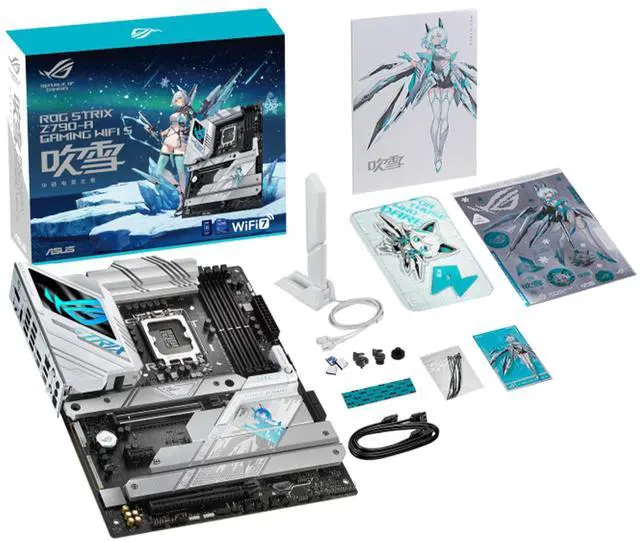 Alt view image 7 of 7 - ASUS ROG Strix Z790-A Gaming WiFi S Motherboard, Z790 LGA 1700 ATX Motherboard, Advanced AI PC-ready, 16+1+2stages, DDR5, WiFi 7, 3x PCIe® 5.0 M.2, USB Type-C®, AI Overclocking/Cooling/AURA SYNC light