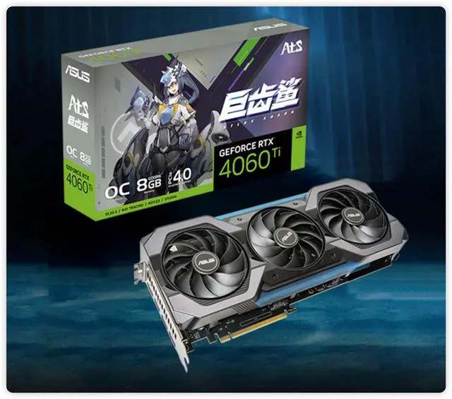 Alt view image 3 of 3 - ASUS ATS Gaming GeForce RTX 4060 Ti OC Gaming Graphics Card (PCIe 4.0, 8GB GDDR6, DLSS 3, HDMI 2.1a, DisplayPort 1.4a) ATS-RTX4060TI-O8G-GAMING