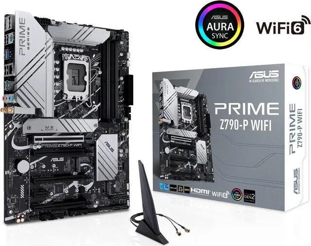 Main image of ASUS Prime Z790-P WiFi LGA 1700(Intel 14th & 13th &12th Gen) ATX motherboard (PCIe 5.0,DDR5,14+1 Power Stages,3x M.2,WiFi 6,Bluetooth v5.2,2.5Gb LAN,front panel USB 3.2 Gen 2 Type-C,Thunderbolt 4(USB