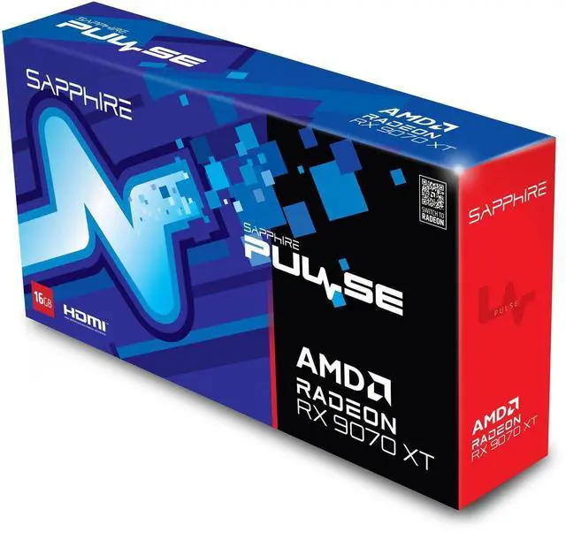 Alt view image 7 of 7 - SAPPHIRE Tech PULSE Radeon RX 9070 XT 16GB GDDR6 PCI Express 5.0 x16 ATX Graphics Card 11348-03-20G