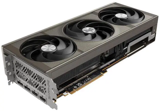 Alt view image 3 of 7 - SAPPHIRE NITRO+ Radeon RX 9070 XT 16GB GDDR6 PCI Express 5.0 x16 ATX Graphics Card 11348-01-20G