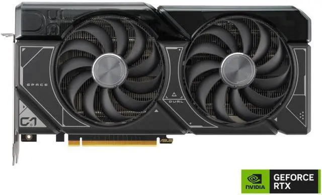 Alt view image 2 of 7 - ASUS Dual GeForce RTX 4070 SUPER graphics card (PCIe 4.0, 12GB GDDR6X, DLSS 3, HDMI 2.1, DisplayPort 1.4a, 2.56-slot design, Axial-tech fan design, Auto-Extreme Tech) DUAL-RTX4070S-12G