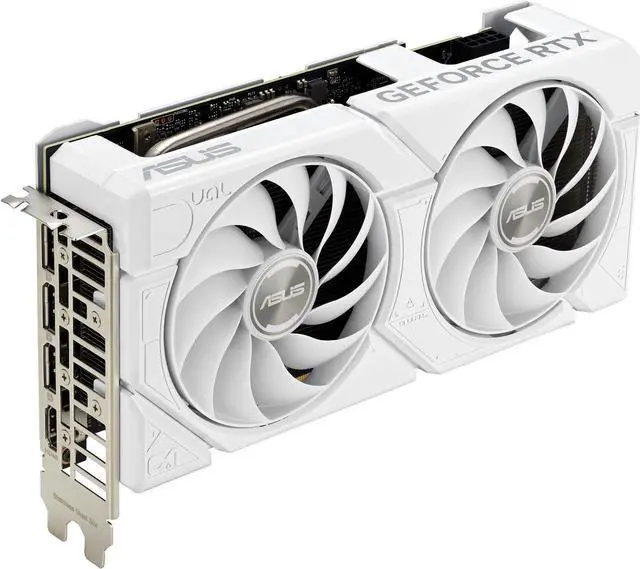 Alt view image 7 of 7 - ASUS Dual GeForce RTX 4070 SUPER EVO White OC Edition PCIE 4.0, 12GB GDDR6X, DLSS 3, HDMI 2.1a, DisplayPort 1.4a, WHITE Video Card DUAL-RTX4070S-O12G-EVO-WHITE