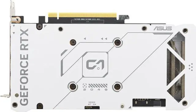 Alt view image 5 of 7 - ASUS Dual GeForce RTX 4070 SUPER EVO White OC Edition PCIE 4.0, 12GB GDDR6X, DLSS 3, HDMI 2.1a, DisplayPort 1.4a, WHITE Video Card DUAL-RTX4070S-O12G-EVO-WHITE