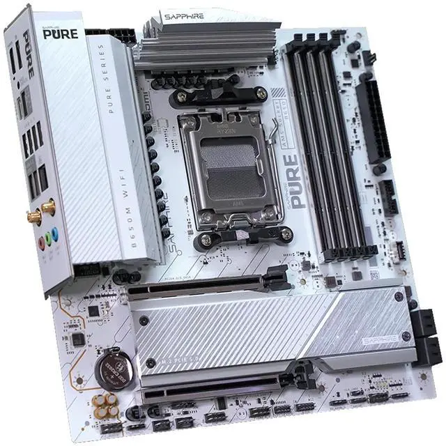 Alt view image 3 of 7 - SAPPHIRE Tech PURE B650M WIFI AM5 Motherboard ,Desktop Motherboard, DDR5 7600+ OC, PCIe 5.0 M.2, 10+2+1 Phase VRM, Wi-Fi 6 & Bluetooth 5.2 | AMD Ryzen 7000/8000/9000 Ready