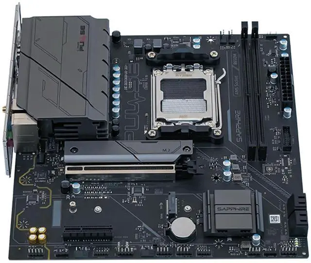Alt view image 5 of 7 - Sapphire Tech PULSE B650M WiFi AM5 Motherboard & Ryzen 5 7500F 6-Core CPU Combo | PCIe 5.0 M.2, DDR5 7400+ OC, 7+2+1 Power Phase, Wi-Fi 6, Budget Gaming Bundle