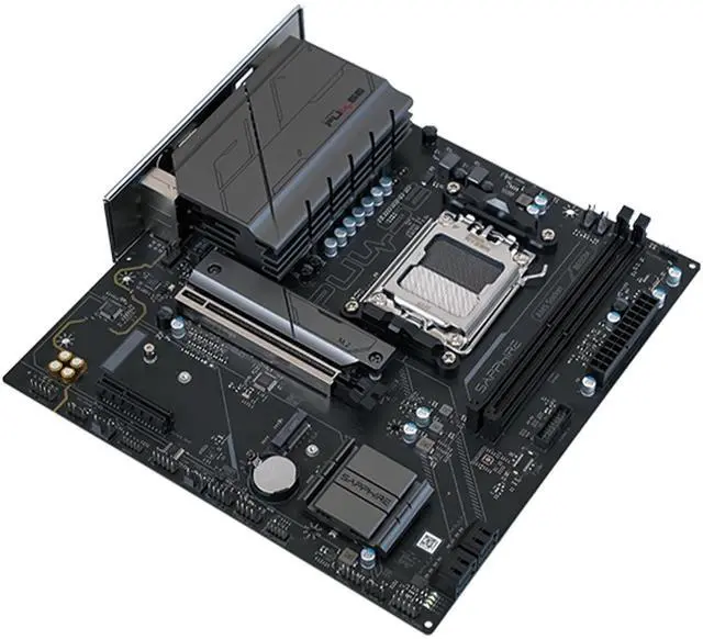 Alt view image 5 of 7 - Sapphire Tech PULSE B650M AM5 Motherboard & Ryzen 5 9600X 6-Core CPU Combo | PCIe 5.0 M.2, DDR5 7400+ OC, 7+2+1 Power Phase, Wi-Fi 6, Budget Gaming Bundle