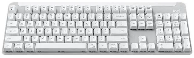 Alt view image 3 of 7 - Logitech Mouse & Key Set, K865 Slim Wireless Keyboard & G309 Mouse (White) - Noise-Reducing Design, 24-Month Battery, Ergonomic Office Bundle