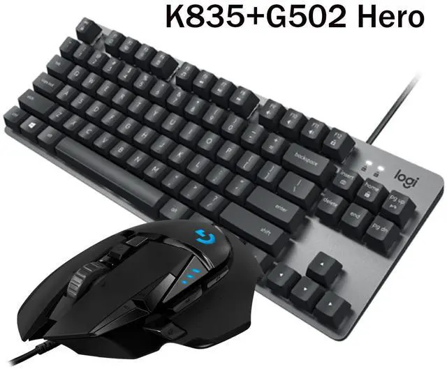 Alt view image 7 of 7 - Logitech Mouse & Key Set, K835 Mechanical Keyboard (Black) + G502 HERO Gaming Mouse (25K DPI) - Wired Combo with RGB, 11 Customizable Buttons, Adjustable Weight