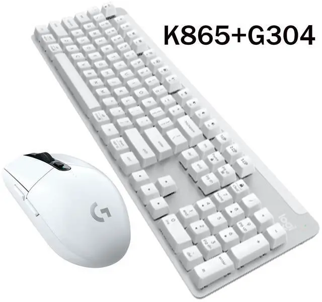 Alt view image 7 of 7 - Logitech Mouse & Key Set, K865 Wireless Keyboard & Mouse Combo (White) - Silent Typing, 10m Range, Multi-Device Switching for Home/Office