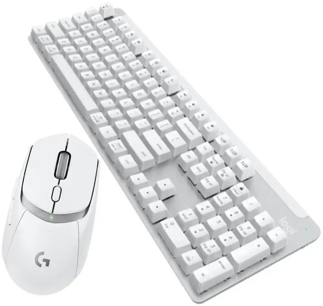 Main image of Logitech Mouse & Key Set, K865 Slim Wireless Keyboard & G309 Mouse (White) - Noise-Reducing Design, 24-Month Battery, Ergonomic Office Bundle