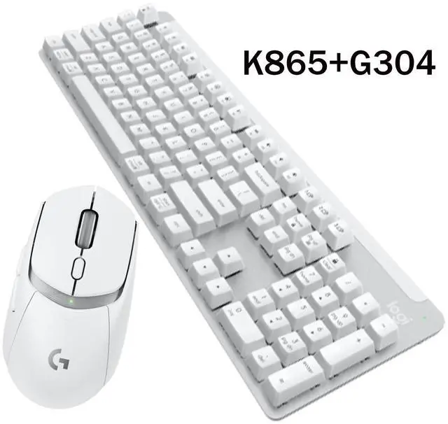 Alt view image 7 of 7 - Logitech Mouse & Key Set, K865 Slim Wireless Keyboard & G309 Mouse (White) - Noise-Reducing Design, 24-Month Battery, Ergonomic Office Bundle
