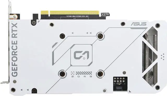 Alt view image 5 of 7 - ASUS Dual GeForce RTX 4060 Ti White Edition 8GB GDDR6 (PCIe 4.0, 8GB GDDR6, DLSS 3, HDMI 2.1, DisplayPort 1.4a, Axial-tech fan design, 0dB technology) DUAL-RTX4060TI-8G-WHITE