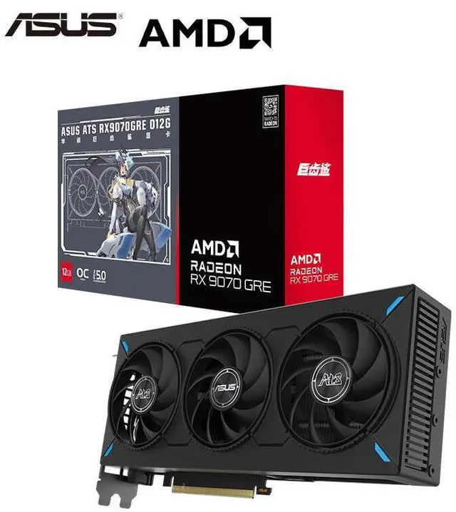 Alt view image 7 of 7 - ASUS ATS Radeon RX 907016GB 256-Bit GDDR6 PCI Express 5.0 RDNA 4 Graphics Card ATS-RX9070GRE-O12G