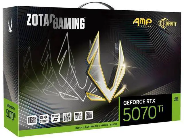 Alt view image 7 of 7 - ZOTAC AMP Extreme INFINITY GeForce RTX 5070 Ti 16GB 256-Bit GDDR7 PCI Express 5.0 DLSS 4.0 Graphics Card ZOTAC GEFORCE RTX 5070 Ti 16GB AMP EXTREME INFINITY