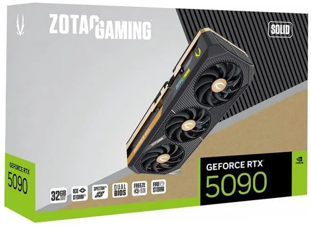 Alt view image 6 of 7 - ZOTAC SOLID  GeForce RTX 5090 32GB 512-Bit GDDR7 PCI Express 5.0 x16 DLSS 4.0 Video Card ZOTAC GEFORCE RTX 5090 32GB SOLID