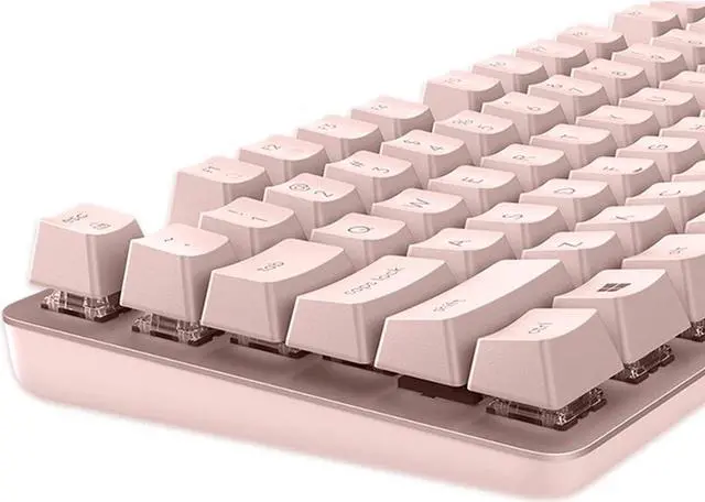 Alt view image 2 of 6 - Logitech K835 TKL MECHANICAL Wired Mechanical Gaming Keyboard, Curved Keycaps, 84-Key Compact Design, Aluminum, 12 Dual Function FN Pushbuttons, PC/Mac Compatible - Pink
